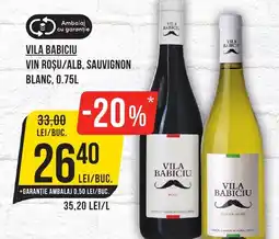 Mega Image Vila babiciu vin roșu/alb, sauvignon blanc Ofertă