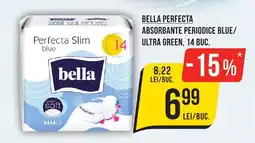 Mega Image Bella perfecta absorbante periodice blue/ ultra green Ofertă