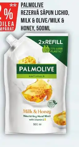 Mega Image Palmolive rezerva sapun lichid milk & olive/milk & honey Ofertă