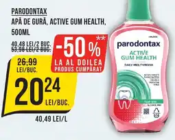 Mega Image PARODONTAX Apă de gură, active gum health Ofertă