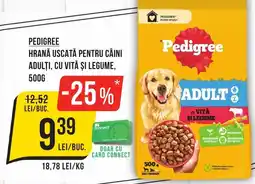 Mega Image PEDIGREE Hrană uscată pentru câini adulţi, cu vită și legume Ofertă