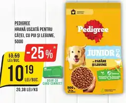 Mega Image PEDIGREE Hrană uscată pentru căţei, cu pui şi legume Ofertă