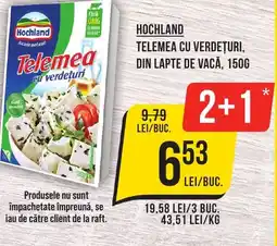 Mega Image Hochland telemea cu verdeţuri, din lapte de vacă Ofertă