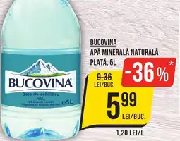Mega Image Bucovina apă minerală naturală plată Ofertă
