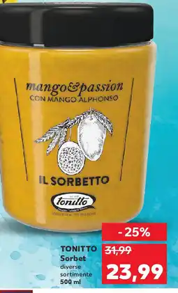Kaufland TONITTO Sorbet Ofertă