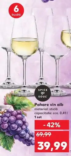 Kaufland Pahare vin alb Ofertă