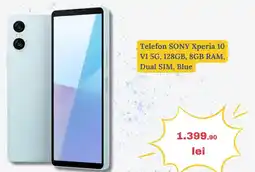 Media Galaxy Telefon SONY Xperia 10 VI 5G, 128GB, 8GB RAM, Dual SIM, Blue Ofertă
