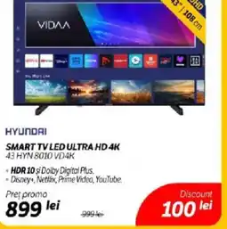 Flanco HYUNDAI Smart tv led ultra hd 4k 43 HYN 8010 VD4K Ofertă