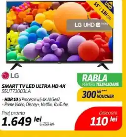 Flanco LG Smart tv led ultra hd 4k 55ut73003la Ofertă