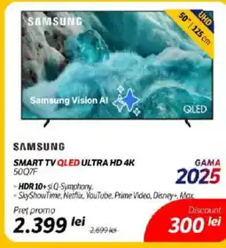 Flanco SAMSUNG Smart tv qled ultra hd 4k 50Q7F Ofertă