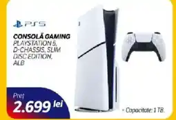 Flanco Consola gaming playstation 5, d-chassis, slim disc edition, alb Ofertă