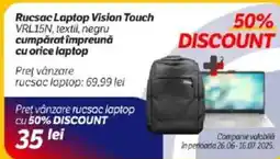 Flanco Rucsac Laptop Vision Touch Ofertă