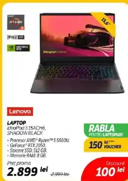 Flanco Lenovo Laptop ideapad 3 15ach6. shadow black Ofertă