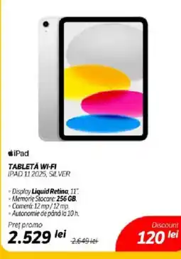Flanco IPad Tableta wi-fi ipad 11 2025, silver Ofertă
