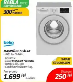 Flanco Beko Mașină de spălat b3wfu7744wb Ofertă