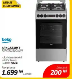 Flanco Beko Aragaz mixt fsmt52320dxon Ofertă