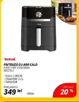 Flanco Tefal Friteuză cu aer cald easy fry ey501815, negru Ofertă
