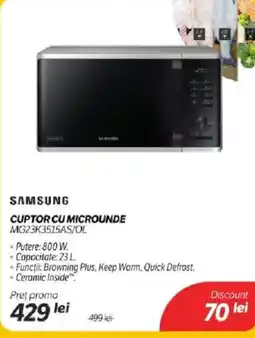 Flanco SAMSUNG Cuptor cu microunde MG23K3515AS/OL Ofertă