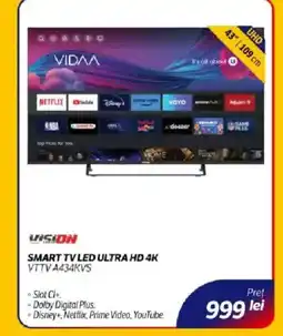 Flanco Smart tv led ultra hd 4k VTTV A434KVS Ofertă