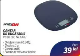 Flanco Cântar de bucătărie VCBT5N, NEGRU Ofertă