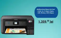 evoMag Multifunctional Epson EcoTank L4260, A4, 10.5ppm, Duplex, USB, Wireless, CISS (Negru) Ofertă