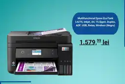evoMag Multifunctional Epson EcoTank L6270, inkjet, A4, 15.5ppm, Duplex, ADF, USB, Retea, Wireless (Negru) Ofertă