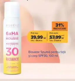 Dr.Max Biovene Spumă pentru faţă şi corp SPF30 Ofertă