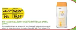 Dr.Max DR. MAX Suncare loțiune pentru adulți SPF50 Ofertă
