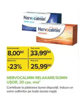Nervocalmin relaxare/somn uşor