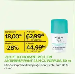 Vichy Deodorant roll-on antiperspirant 48 H cu parfum