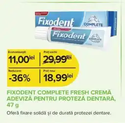 Fixodent Complete fresh cremă adeviză pentru proteză dentară