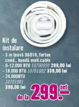 Hornbach Kit de instalare Ofertă