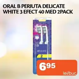 Unicarm Oral b periuta delicate white 3 efect 40 med Ofertă