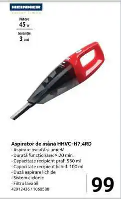 Selgros Aspirator de mână HHVC-H7.4RD Ofertă