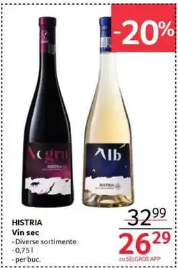 Selgros HISTRIA Vin sec Ofertă
