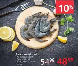 Selgros Creveți întregi cruzi Ofertă