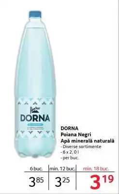 Selgros DORNA Poiana Negri Apă minerală naturală Ofertă