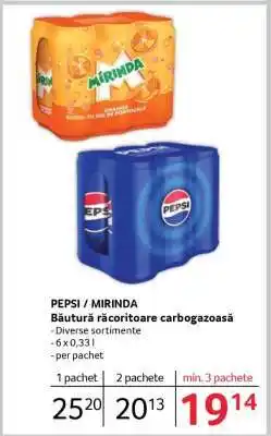 Selgros PEPSI / MIRINDA Ofertă