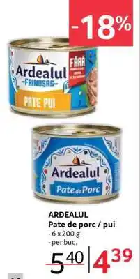 Selgros ARDEALUL Pate de porc / pui Ofertă