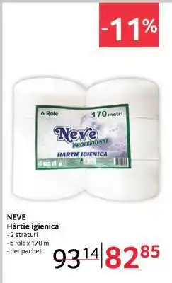 Selgros NEVE Hârtie igienică Ofertă