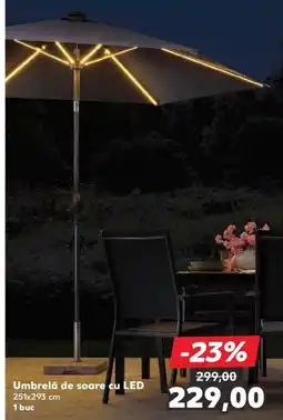 Kaufland Umbrelă de soare cu LED Ofertă