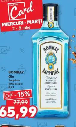 Kaufland BOMBAY Gin Ofertă