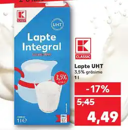 Kaufland Lapte UHT Ofertă