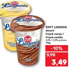 Kaufland ZOTT Liegeois desert frișcă-cacao/ frișcă-vanilie Ofertă