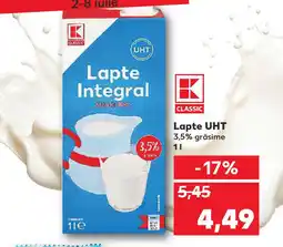 Kaufland Lapte UHT Ofertă