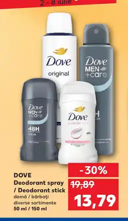 Kaufland DOVE Deodorant spray / Deodorant stick Ofertă