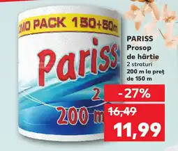 Kaufland PARISS Prosop de hârtie Ofertă