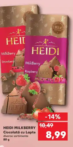 Kaufland HEIDI Milkberry Ciocolată cu lapte Ofertă