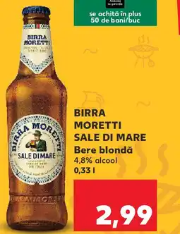 Kaufland BIRRA MORETTI Sale di mare Bere blondă Ofertă
