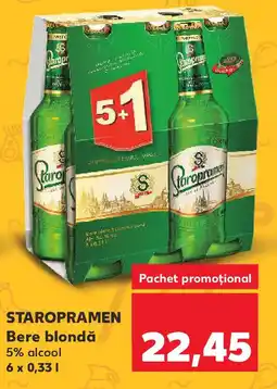 Kaufland STAROPRAMEN Bere blondă Ofertă